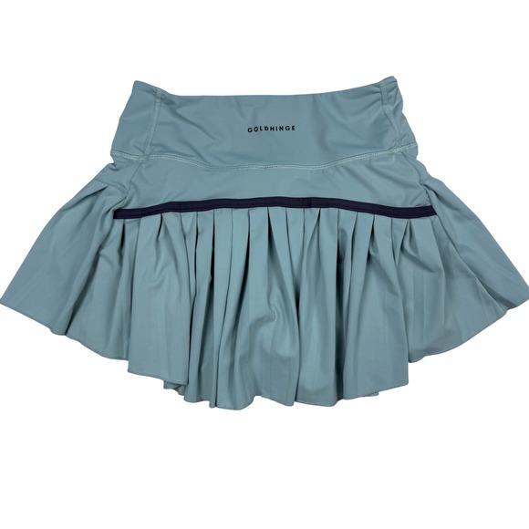 Goldhinge Pants - Goldhinge Pleated Tennis Skort Dusty Blue Athletic Skort Sz S Pickleball Golf